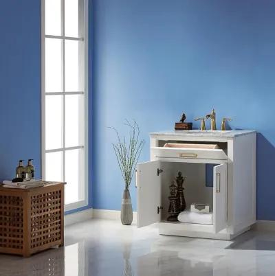 Altair 30 Single Bathroom Vanity Cabinet Only in White without Countertop and Mirror