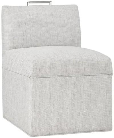 Delray Modern Upholstered Castered Chair in Sea Oat