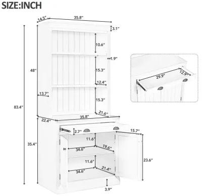 Versatile 3-Piece Bookcase & Writing Desk Set for Any Room