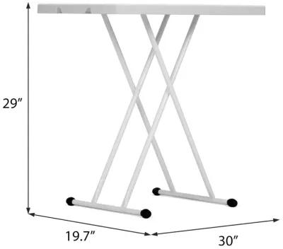 Folding Height-Adjustable Desk with X-crossed Feet for Portable Business or Home Use