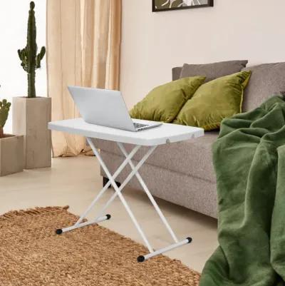 Folding Height-Adjustable Desk with X-crossed Feet for Portable Business or Home Use