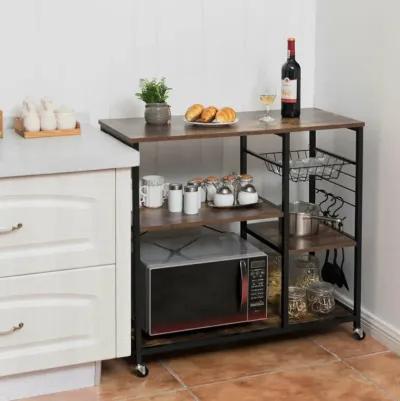 Rolling Industrial Kitchen Baker's Storage Shelf