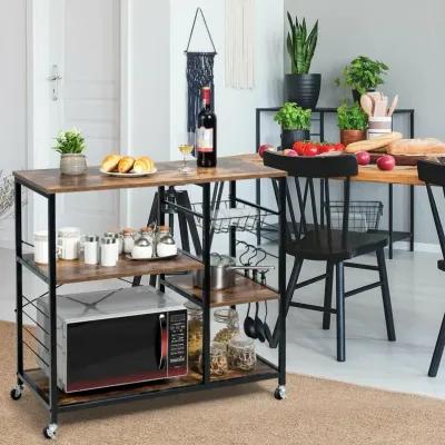 Rolling Industrial Kitchen Baker's Storage Shelf