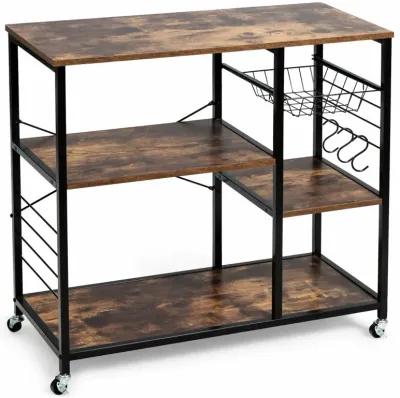 Rolling Industrial Kitchen Baker's Storage Shelf