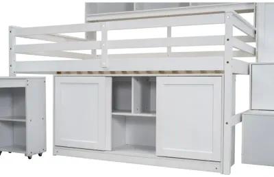 Merax Storage Loft Bed  with Desk