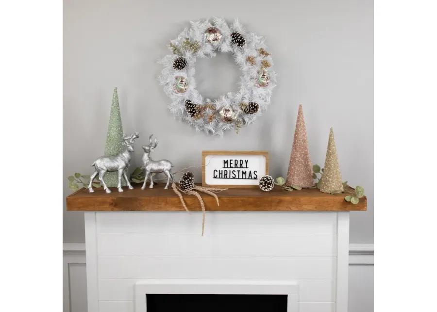 White Pine Artificial Christmas Wreath  24-Inch  Unlit