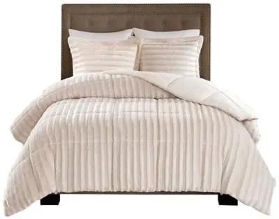 Gracie Mills Wilfred Faux Fur Comforter Set - California King