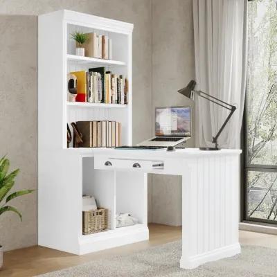 83.4"Tall Bookshelf & Writing Desk Suite, Modern Bookcase