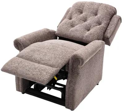 MONDAWE Power Recliner Chair Chenille Knit Fabric Upholstered Powered Reclining Massage Chair with with 8-Point Massage