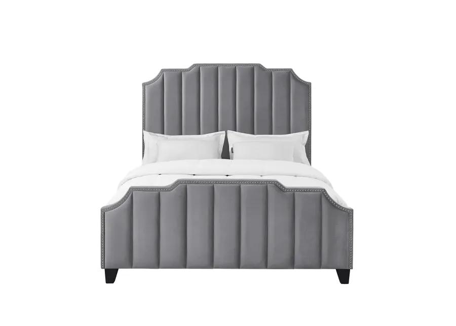 Inspired Home Ruhi Velvet Platform Bed