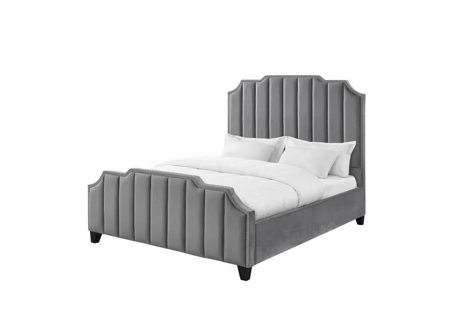 Inspired Home Ruhi Velvet Platform Bed