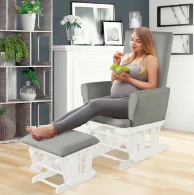 Baby Nursery Relax Rocker Rocking Chair Glider & Ottoman Set