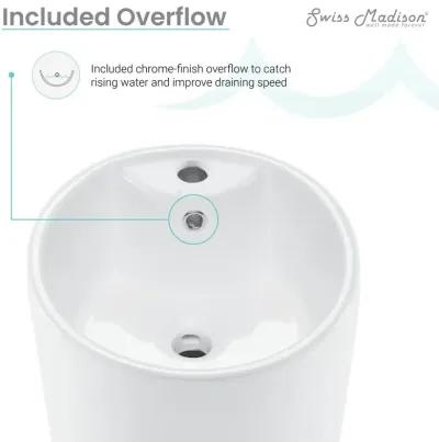 Swiss Madison Monaco Circular Basin Pedestal sink