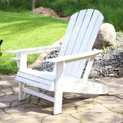 Sunnydaze Lake Style Adirondack Chair with Cup Holder