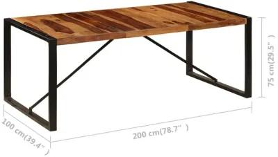 vidaXL Dining Table 78.7"x39.4"x29.5" Solid Sheesham Wood, 247413