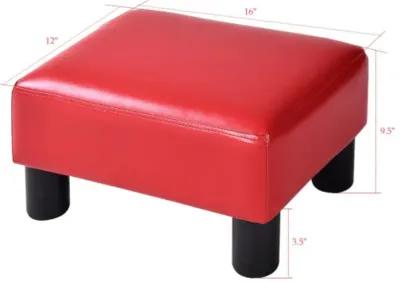 Hivvago Small PU Leather Rectangular Seat Ottoman Footstool