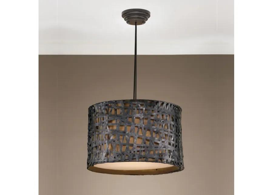 Uttermost Alita Aged Black Drum Pendant