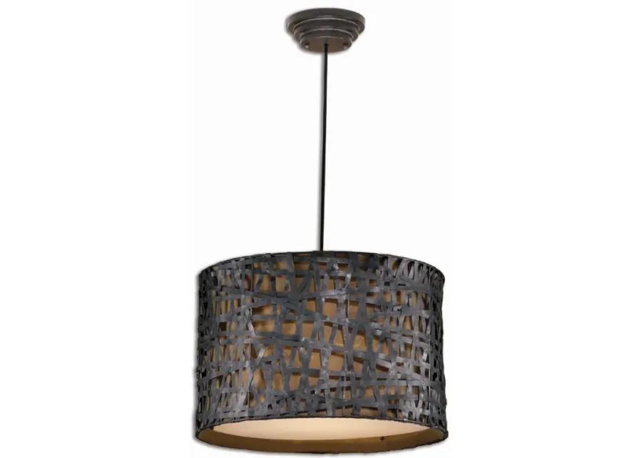 Uttermost Alita Aged Black Drum Pendant