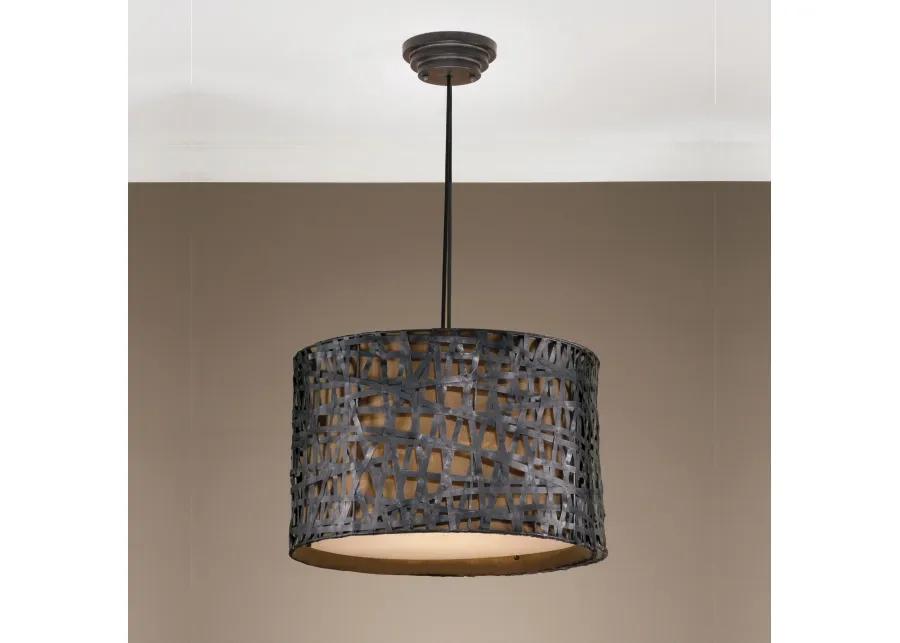 Uttermost Alita Aged Black Drum Pendant