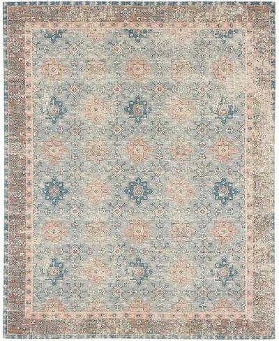 Zula Hazega Blue/Rose 5' X 8' Rug