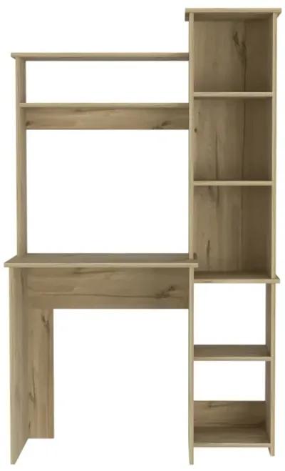 Versailles Writintg Desk, Two Superior Shelves, Five Cubbies - Light Oak