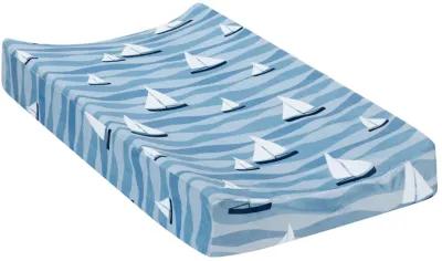 Lambs & Ivy Little Skipper Nautical Ocean Sailboat Soft Changing Pad Cover