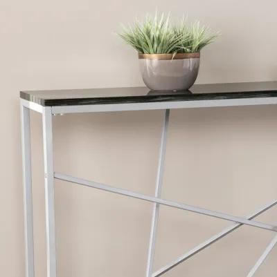 Arendal Faux Stone Skinny Console Table