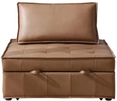 Multipurpose Faux Leather Ottoman Lazy Sofa Pulling Out Sofa Bed