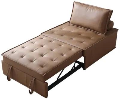 Multipurpose Faux Leather Ottoman Lazy Sofa Pulling Out Sofa Bed