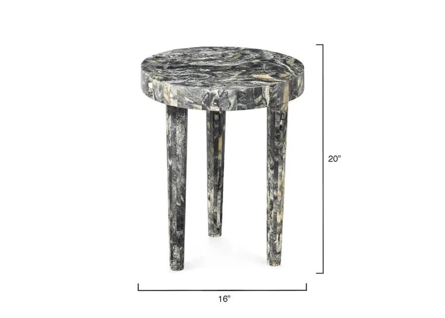 Artemis Black Resin Side Table