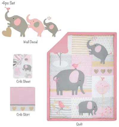 Bedtime Originals Eloise 4-Piece Nursery Baby Crib Bedding Set