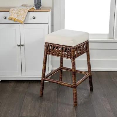 Bali Bohemian Basics Rattan Backless Bar Stool