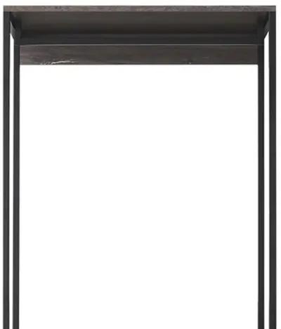 Gin Modular Closet System, 1 Rustic Gray Drawer, 1 Hanging Rod, Black