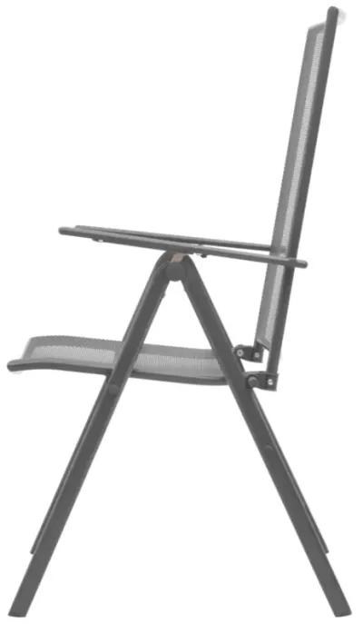 vidaXL Stackable Garden Chairs 2 pcs Steel Gray