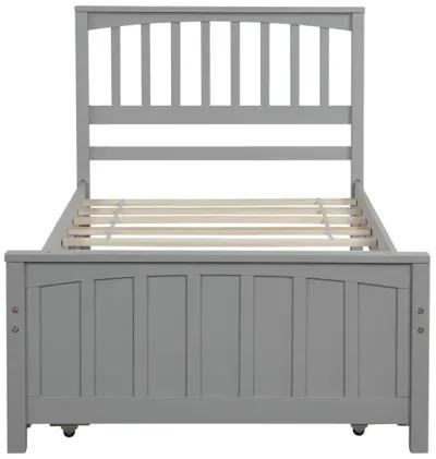 Merax Twin size Platform Bed with Trundle