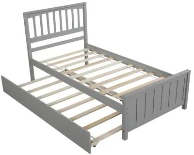 Merax Twin size Platform Bed with Trundle