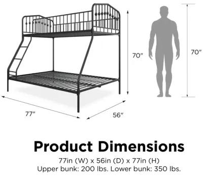 Novogratz Bushwick Metal Bunk Bed