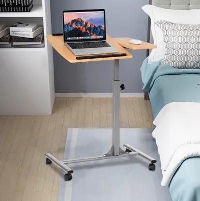 Costway Adjustable Laptop Notebook Desk Table Stand Holder Swivel Home Office Wheels New