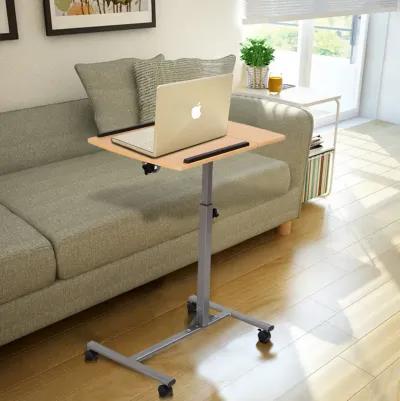 Costway Adjustable Laptop Notebook Desk Table Stand Holder Swivel Home Office Wheels New