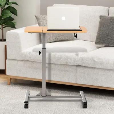 Costway Adjustable Laptop Notebook Desk Table Stand Holder Swivel Home Office Wheels New