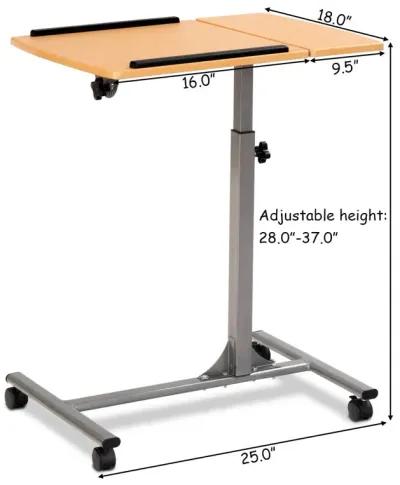 Costway Adjustable Laptop Notebook Desk Table Stand Holder Swivel Home Office Wheels New