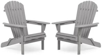 Wood Lounge Patio Chair For Garden Outdoor Wooden Folding Adirondack Chair Set Of 2