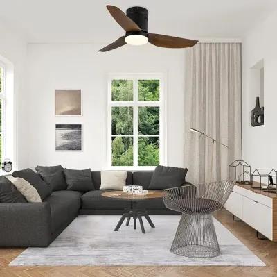 Simple Deluxe 40-Inch Ceiling Fan With LED Light And Remote Control, 6-Speed Modes, 2 Rotation