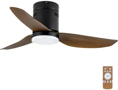 Simple Deluxe 40-Inch Ceiling Fan With LED Light And Remote Control, 6-Speed Modes, 2 Rotation