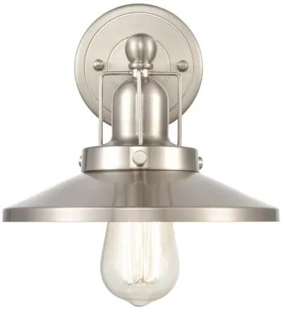 English Pub 8'' High 1-Light Nickel Sconce