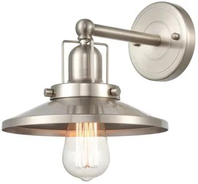 English Pub 8'' High 1-Light Nickel Sconce