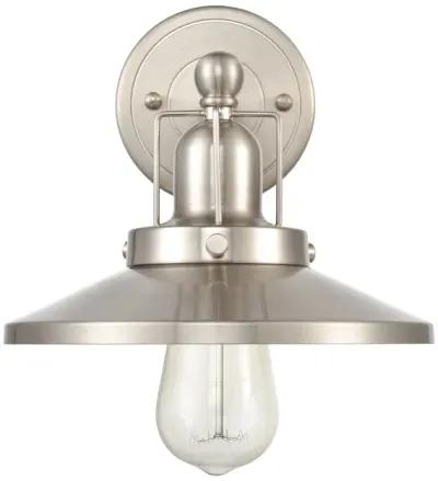 English Pub 8'' High 1-Light Nickel Sconce