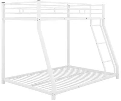 Merax Modern Metal Floor Bunk Bed with Sloping Stairs