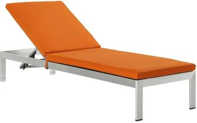 Shore Outdoor Patio Aluminum Chaise with Cushions