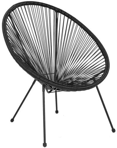 Flash Furniture Valencia Oval Comfort Series Take Ten Black Papasan Lounge Chair